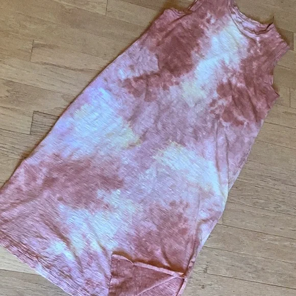 Universal Thread 100% cotton neutral tie dyed sleeveless midi column dress sz L - Picture 9 of 13